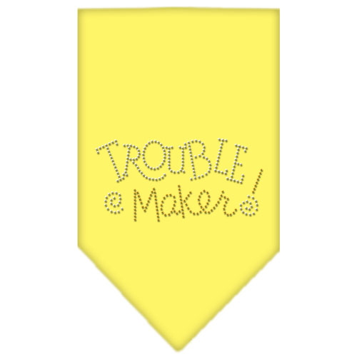 Trouble Maker Rhinestone Bandana Yellow Large